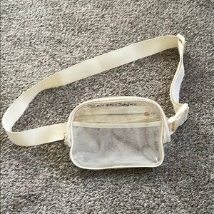 Transparent Cream Crossbody Bag